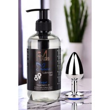 Fixcla Premium  Set: Fixcla Natural Kayganlaştırıcı Jel 250 ml & Paslanmaz Çelik Taşlı  Plug