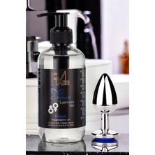 Fixcla Premium  Set: Fixcla Natural Kayganlaştırıcı Jel 250 ml & Paslanmaz Çelik Taşlı  Plug