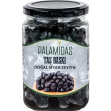 Palamidas Taş Baskı Doğal Siyah Zeytin 400 gr Cam Kavanoz