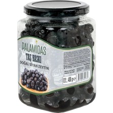 Palamidas Taş Baskı Doğal Siyah Zeytin 400 gr Cam Kavanoz