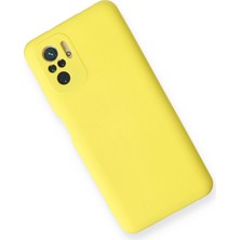 Denza Case Xiaomi Redmi Note 10S Kılıf Içi Kadife Lansman Kapak - Sarı