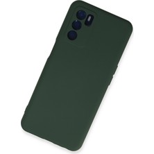 Denza Case Oppo A16 Kılıf Içi Kadife Lansman Kapak - Koyu Yeşil