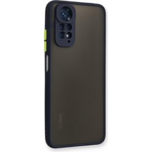 Denza Case Xiaomi Redmi Note 11 Kılıf Kenarları Renkli Mat Kapak - Lacivert