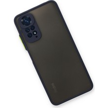 Denza Case Xiaomi Redmi Note 11 Kılıf Kenarları Renkli Mat Kapak - Lacivert