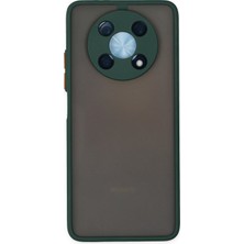 Denza Case Huawei Nova Y90 Kılıf Kenarları Renkli Mat Kapak - Yeşil