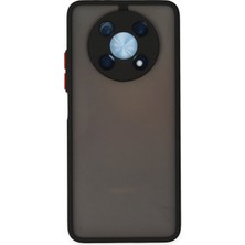 Denza Case Huawei Nova Y90 Kılıf Kenarları Renkli Mat Kapak - Siyah