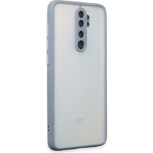 Denza Case Xiaomi Redmi Note 8 Pro Kılıf Kenarları Renkli Mat Kapak - Gri