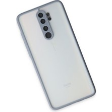 Denza Case Xiaomi Redmi Note 8 Pro Kılıf Kenarları Renkli Mat Kapak - Gri