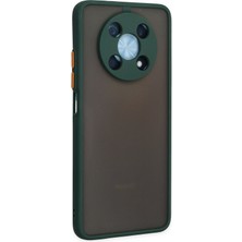 Denza Case Huawei Nova Y90 Kılıf Kenarları Renkli Mat Kapak - Yeşil