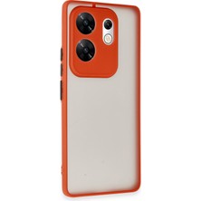 Denza Case Infinix Zero 30 4g Kılıf Kenarları Renkli Mat Kapak - Kırmızı