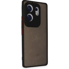 Denza Case Infinix Zero 30 4g Kılıf Kenarları Renkli Mat Kapak - Siyah