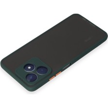 Denza Case Realme C53 Kılıf Kenarları Renkli Mat Kapak - Yeşil