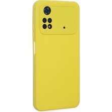 Denza Case Xiaomi Poco M4 Pro 4g Kılıf Içi Kadife Lansman Kapak - Sarı