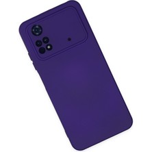 Denza Case Xiaomi Poco M4 Pro 4g Kılıf Içi Kadife Lansman Kapak - Mor