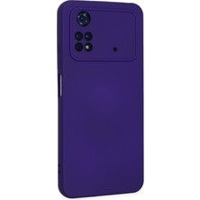 Denza Case Xiaomi Poco M4 Pro 4g Kılıf Içi Kadife Lansman Kapak - Mor