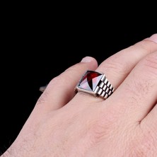 Takı925 Zirkon Taşlı 925 Ayar Gümüş Erkek Yüzük