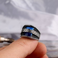 Takı925 Siyah Zirkon Taşlı Model 925 Ayar Gümüş Erkek Yüzük