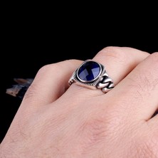 Takı925 Örgü Model Zirkon Taşlı 925 Ayar Gümüş Erkek Yüzük