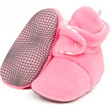 Ella Bonna Polar Bebek Pandufu, Kaydırmaz Taban, Organik Pamuk Astarlı, İlk Adım Ev Patiği, Pembe
