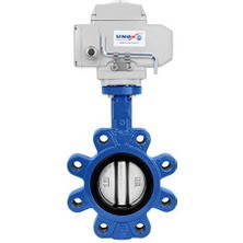Unox DN80-3" Lug Tip 220 V Ac Elektrikli Aktüatörlü Kelebek Vana Nikel Klape