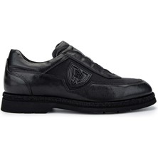 Giampiero Nicola Erkek  Deri Siyah Casual Ayakkabı 664 K43661A Erk Ayk SK24-25 Nero