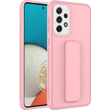 Galaxy A73 Kılıf Zore Qstand Kapak-Pembe