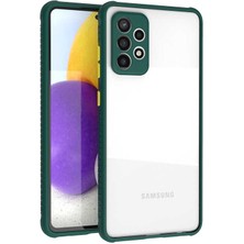 Galaxy A72 Kılıf ​​zore Kaff Kapak-Koyu Yeşil