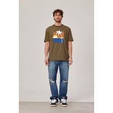 Not Mind Yazılı Yeşil Tshirt