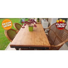 Deryawood Doğal Ahşap Yemek MASASI-80-180