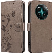 GX Boutique Realme 12 Plus Için Flip Case ve El Kayışı Yüksek Kalite ile Kart Yuvası (Yurt Dışından)