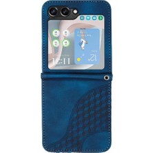 GX Boutique Samsung Galaxy Z Flip 6 Için Flip Case Pu Deri Kapak Çevirin Darbeye (Yurt Dışından)