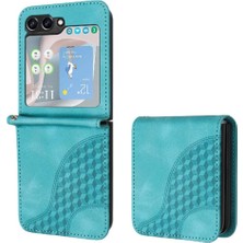 GX Boutique Samsung Galaxy Z Flip 6 Için Flip Case Pu Deri Kapak Çevirin Darbeye (Yurt Dışından)