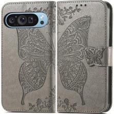 GX Boutique Google Pixel 9 Pro Xl Kelebek Cüzdan Iş Kanadı Için Flip Case (Yurt Dışından)