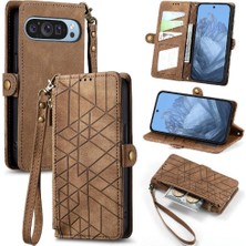 GX Boutique Google Piksel 9 Pro Xl Flip Kapak Için Flip Case Darbeye Basit Iş (Yurt Dışından)