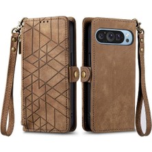 GX Boutique Google Piksel 9 Pro Xl Flip Kapak Için Flip Case Darbeye Basit Iş (Yurt Dışından)