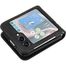 GX Boutique Samsung Galaxy Z Flip 6 Için Flip Case Kart Yuvası Standı ile Flip Cüzdan Pu (Yurt Dışından)