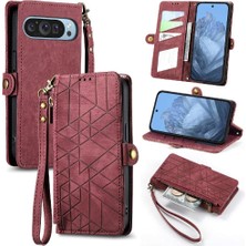 GX Boutique Google Piksel 9 Pro Xl Flip Kapak Için Flip Case Darbeye Basit Iş (Yurt Dışından)