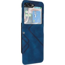 GX Boutique Samsung Galaxy Z Flip 6 Için Flip Case Kart Yuvası Standı ile Flip Cüzdan Pu (Yurt Dışından)