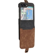 GX Boutique Samsung Galaxy Z Flip 6 Için Kickstand Koruyucu Cüzdan Kart Pu ile (Yurt Dışından)