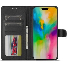 GX Boutique Tutucu Kart Yuvaları ile IPhone 16 Pro Için Flip Case Cüzdan Buzağı Doku (Yurt Dışından)