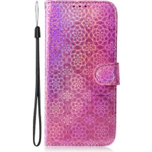 GX Boutique Huawei Onur X8A Kart Yuvası Premium Pu Deri Glitter Renkli (Yurt Dışından)