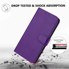 GX Boutique Realme 12 5g Flip Folio Litchi Desen Pu Deri Cüzdan Için Telefon Kılıfı (Yurt Dışından)