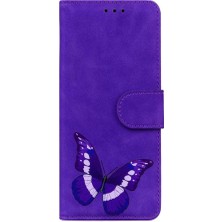 GX Boutique Oneplus Nord Ce4 Lite Için Flip Case Cüzdan Renk Baskılı Kelebek Flip (Yurt Dışından)