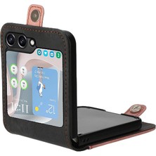 GX Boutique Samsung Galaxy Z Flip 6 Için Kickstand Koruyucu Cüzdan Kart Pu ile (Yurt Dışından)