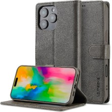 GX Boutique Tutucu Kart Yuvaları ile IPhone 16 Pro Için Flip Case Cüzdan Buzağı Doku (Yurt Dışından)