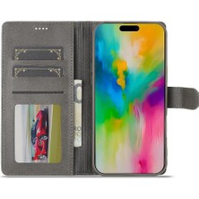 GX Boutique Tutucu Kart Yuvaları ile IPhone 16 Pro Için Flip Case Cüzdan Buzağı Doku (Yurt Dışından)