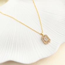 Kyver Baget Kolye Zirkon Taşlı 45 cm