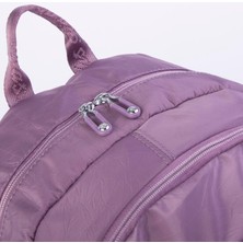 Nas Bag Unisex Büyük Boy Su Geçirmez (Waterproof) Hafif Sırt Çantası Çok Gözlü Mor
