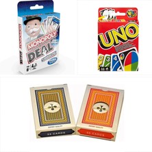 Uno,monopoly Deal ve 2 Deste Iskambil Kağıdı