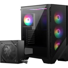 Msı Mag Forge 120A B65 Temperli Cam 6 X120MM Auto Rgb Fan 650W Bronz Atx Gaming Bilgisayar Kasası